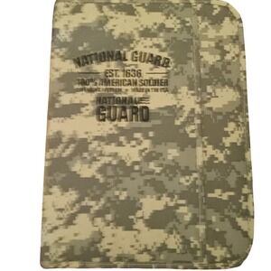 National Guard Digital Camo Zippered Padfolio Organizer Tactical ACU Portfolio